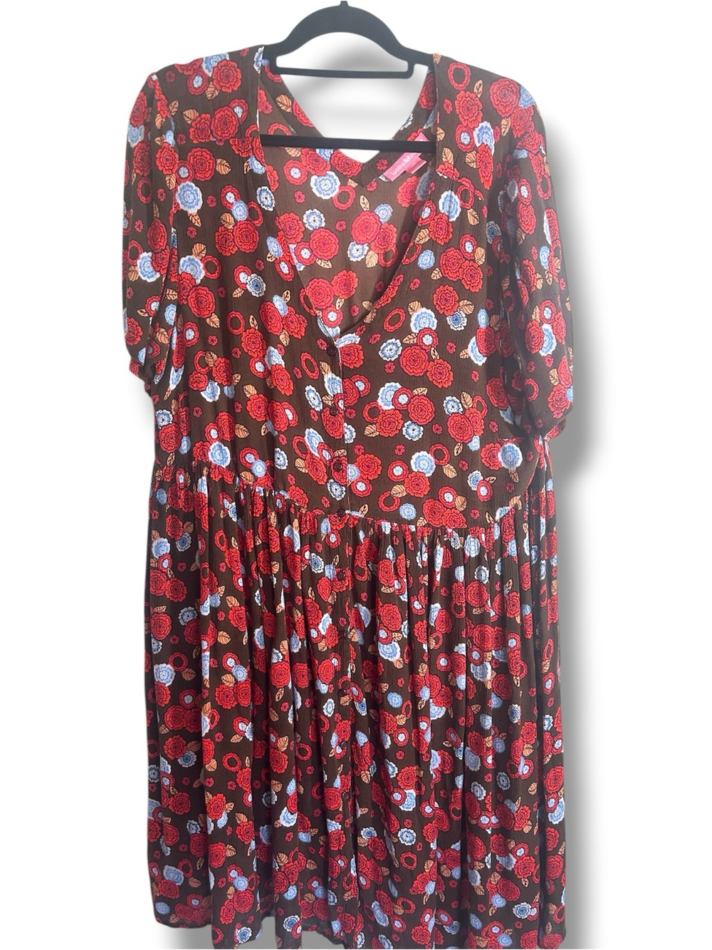 Woman Within Floral Mini Dress – Size 24W
